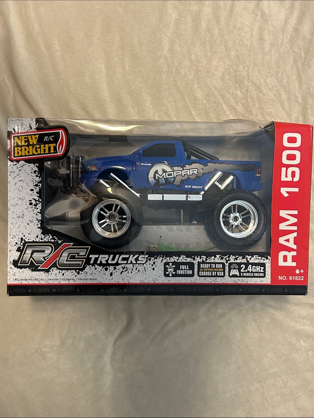 NEW New Bright Remote Control Truck RAM 1500 Mopar Blue 2.4GHz
